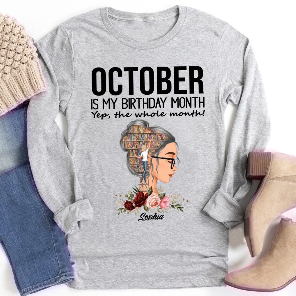 October Birthday Shirt, Custom Birthday Shirt, Queens are Born In October, October Birthday Shirts For Woman, October Birthday Gifts