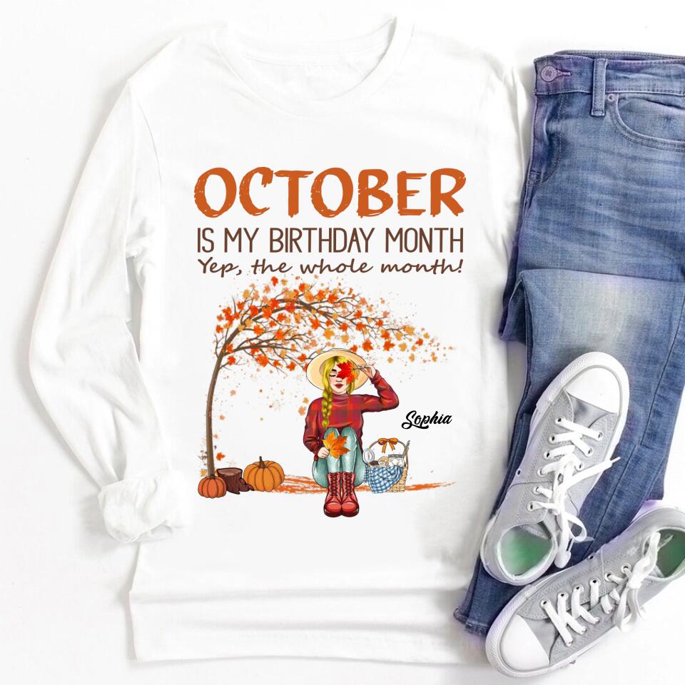 October Birthday Shirt, Custom Birthday Shirt, Queens are Born In October, October Birthday Shirts For Woman, October Birthday Gifts, Fall Season
