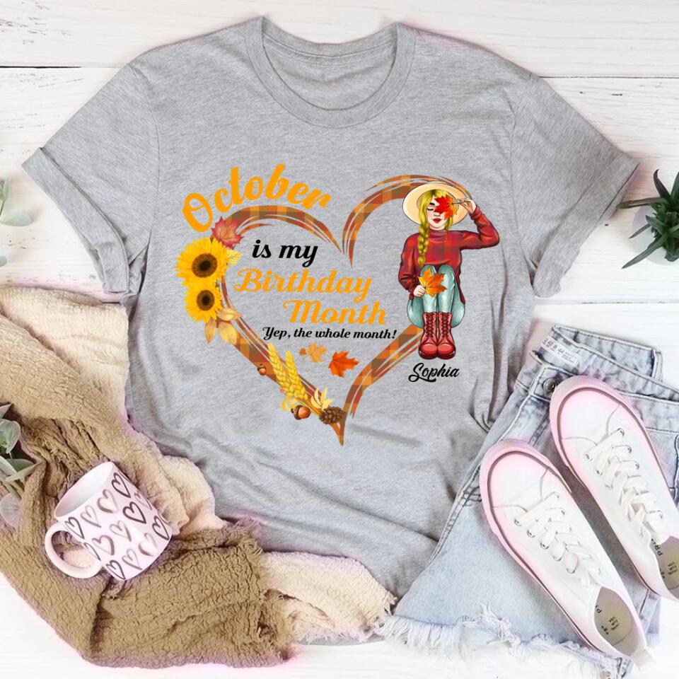 October Birthday Shirt, Custom Birthday Shirt, Queens are Born In October, October Birthday Shirts For Woman, October Birthday Gifts, Fall Season