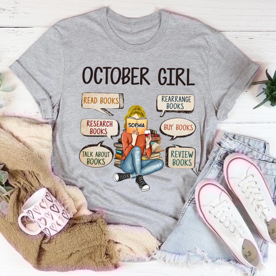 October Birthday Shirt, Custom Birthday Shirt, Queens are Born In October, October Birthday Shirts For Woman, October Birthday Gifts