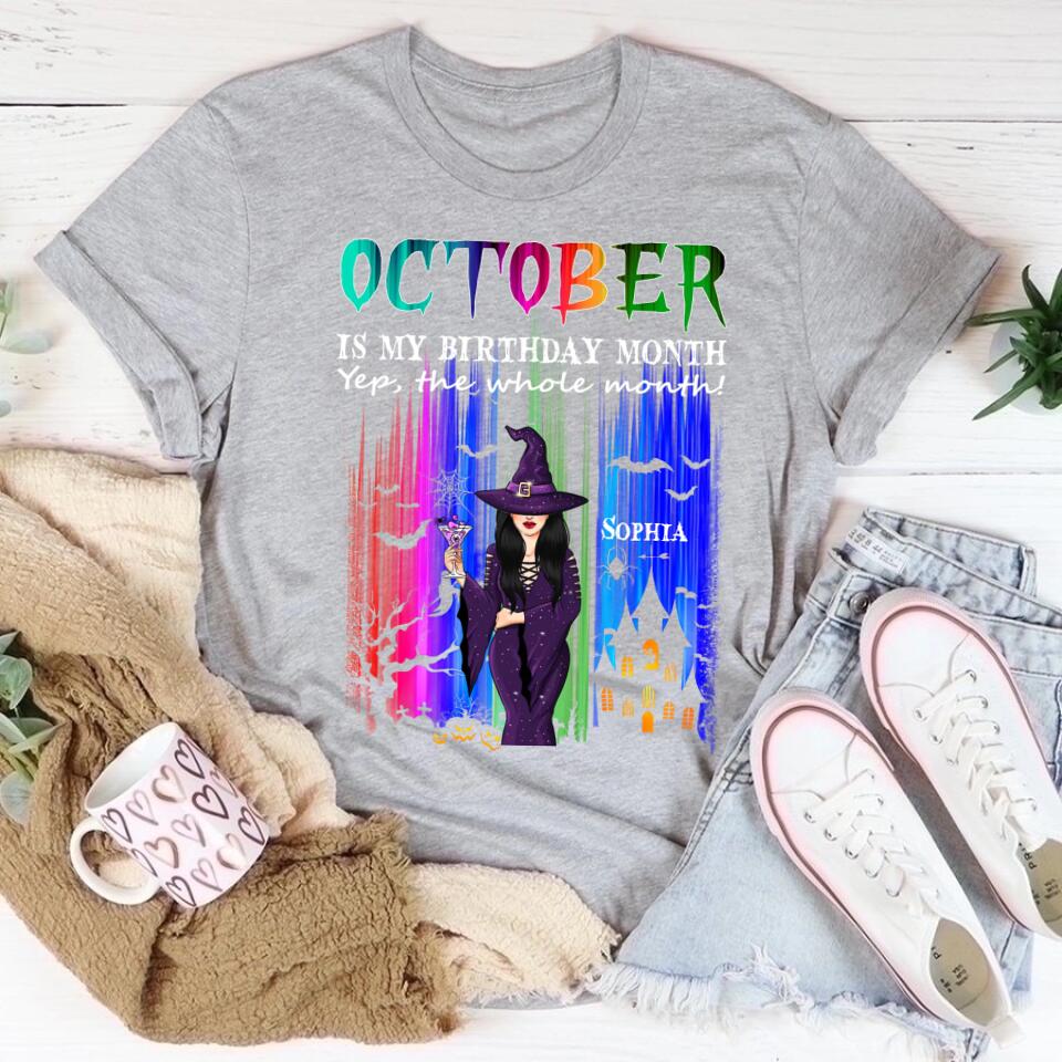 Custom Birthday Shirt, Queens Are Born In October, October Birthday Shirts For Woman, October Birthday Gifts