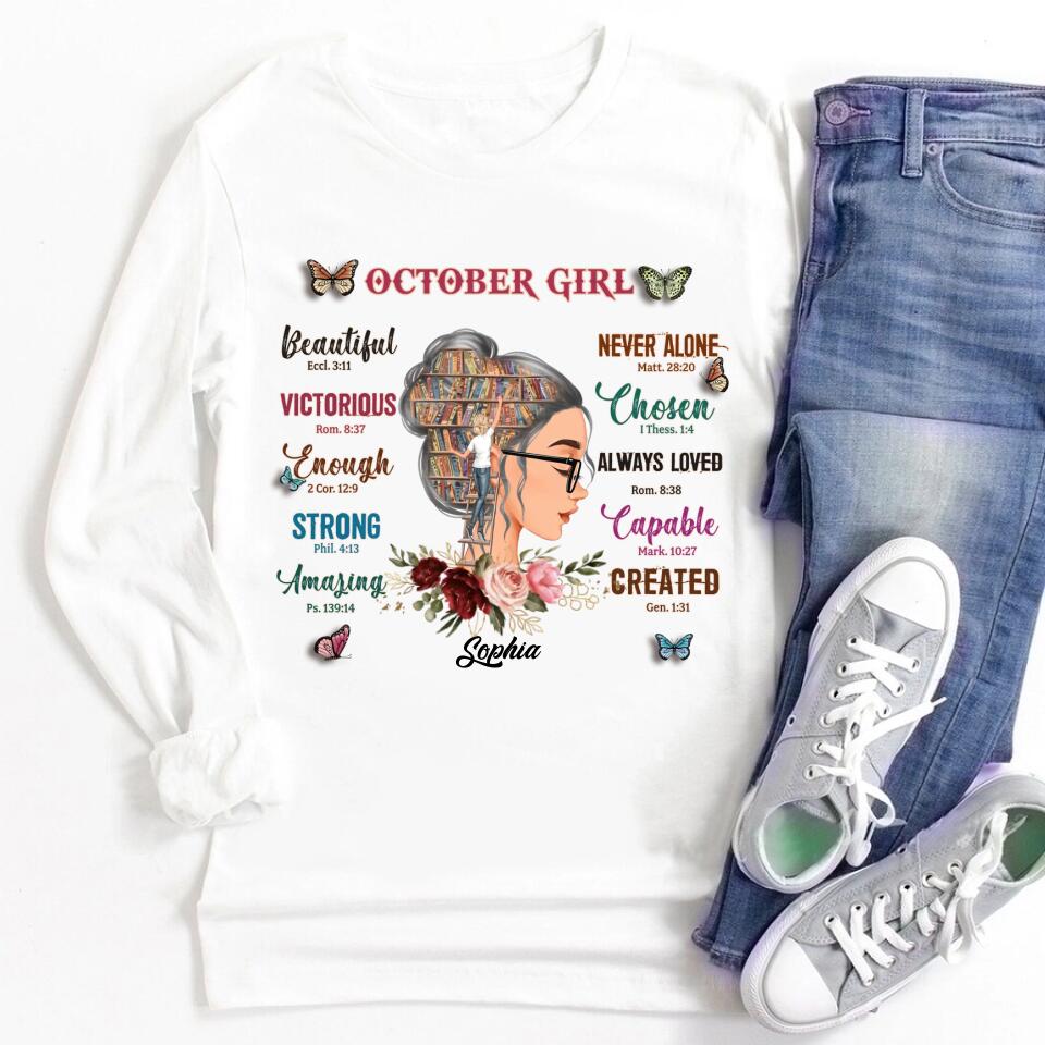 October Birthday Shirt, Custom Birthday Shirt, Queens are Born In October, October Birthday Shirts For Woman, October Birthday Gifts