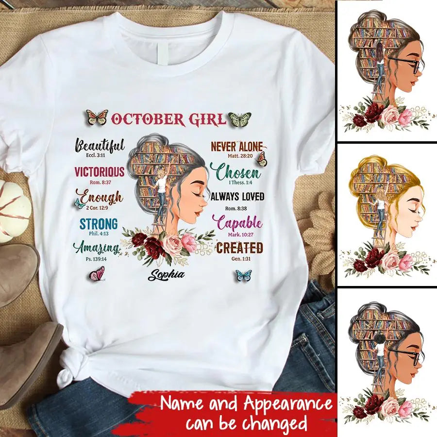 October Birthday Shirt, Custom Birthday Shirt, Queens are Born In October, October Birthday Shirts For Woman, October Birthday Gifts