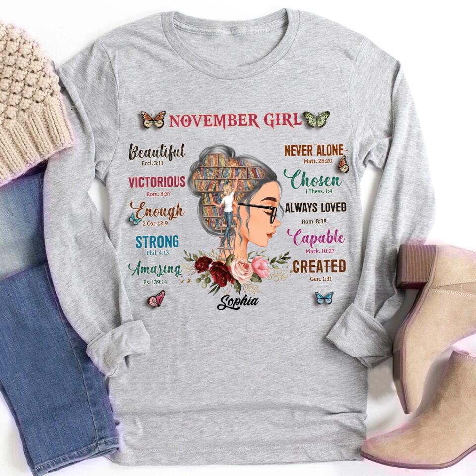 November Birthday Shirt, Custom Birthday Shirt, Queens are Born In November, November Birthday Shirts For Woman, November Birthday Gifts