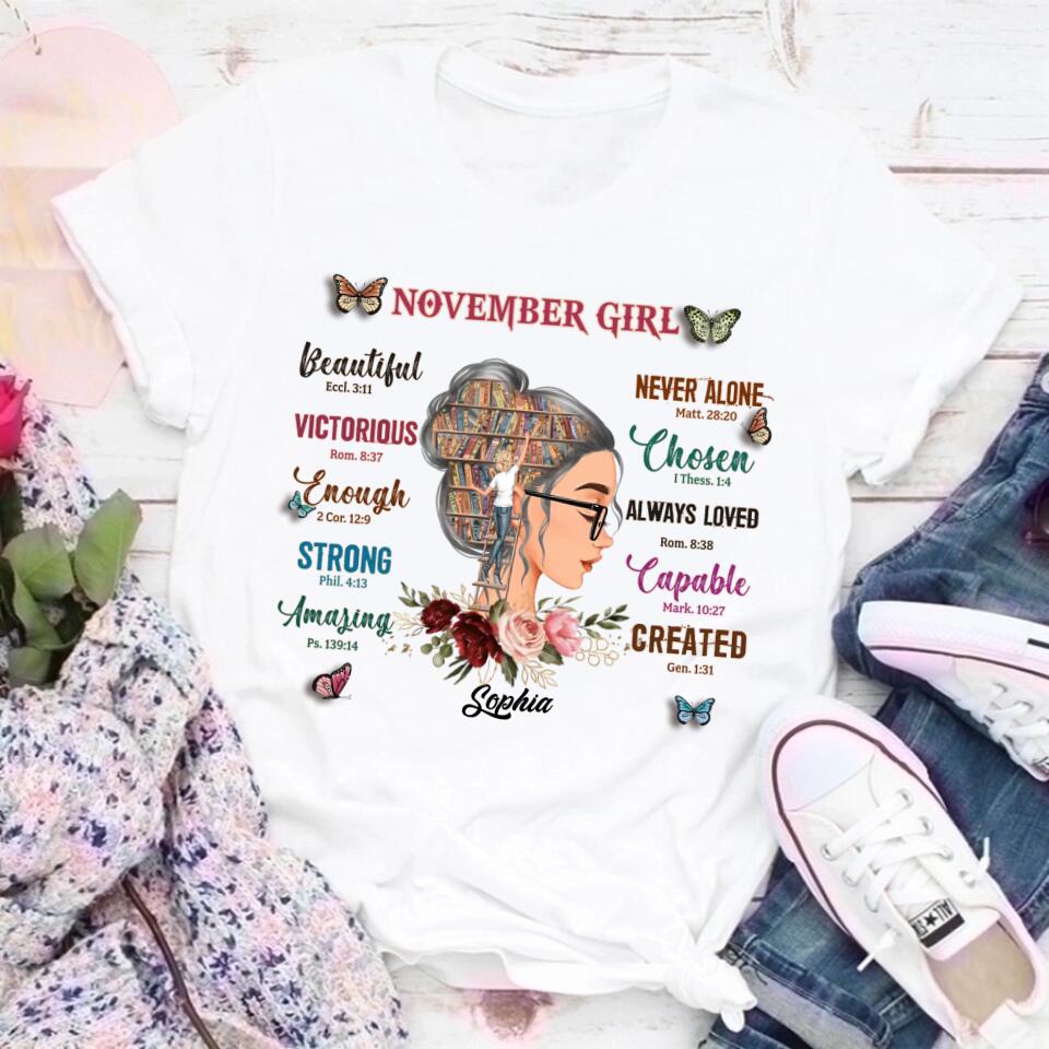 November Birthday Shirt, Custom Birthday Shirt, Queens are Born In November, November Birthday Shirts For Woman, November Birthday Gifts