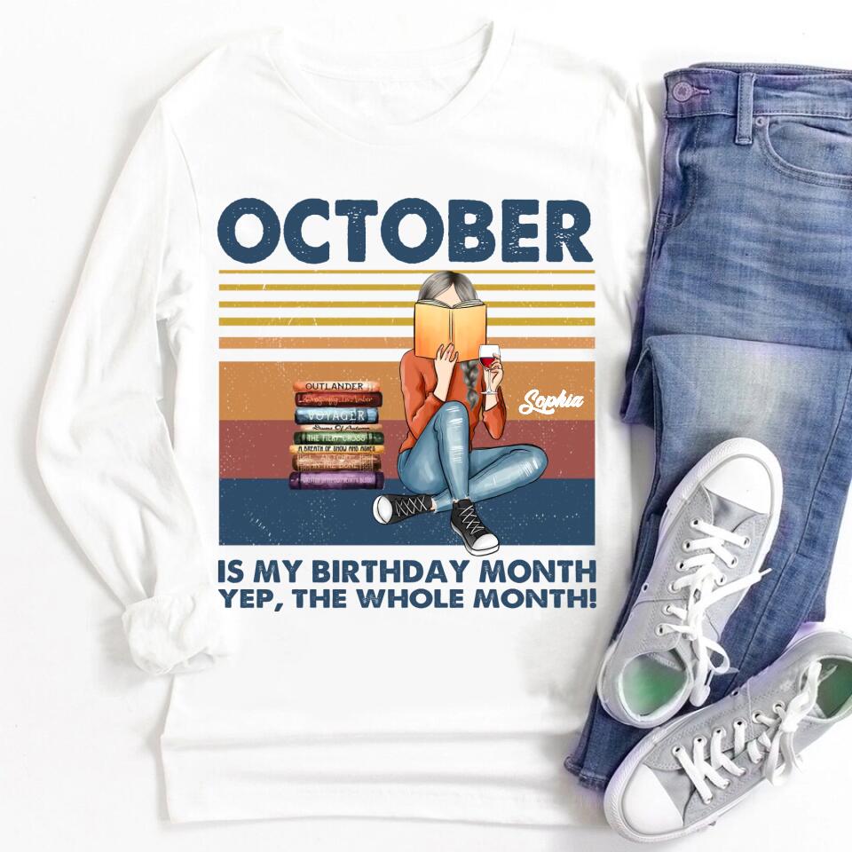 October Birthday Shirt, Custom Birthday Shirt, Queens are Born In October, October Birthday Shirts For Woman, October Birthday Gifts