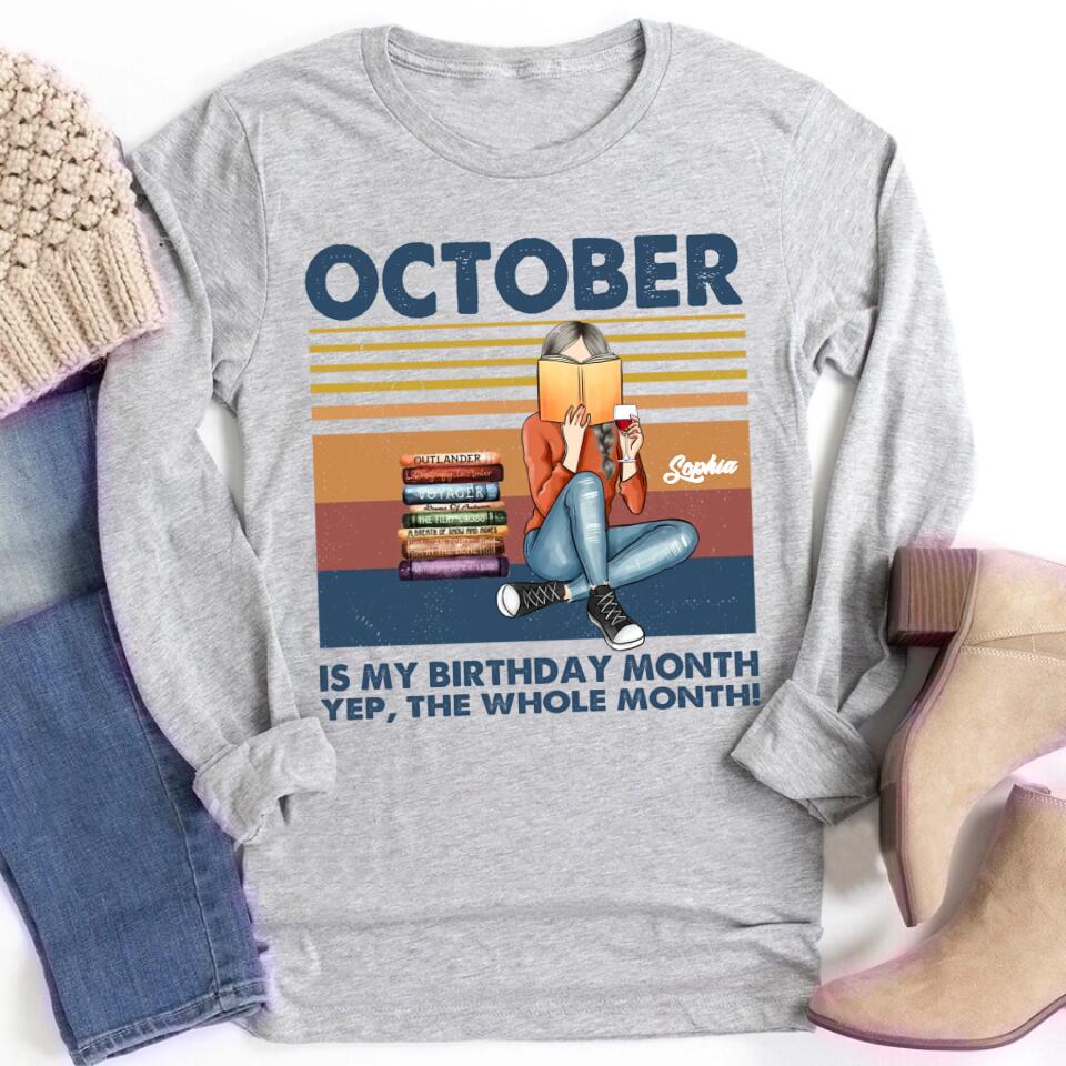 October Birthday Shirt, Custom Birthday Shirt, Queens are Born In October, October Birthday Shirts For Woman, October Birthday Gifts