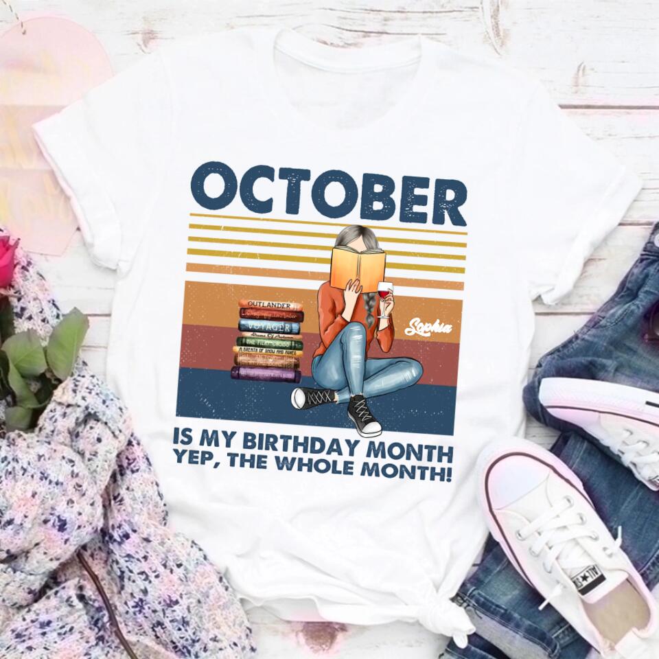 October Birthday Shirt, Custom Birthday Shirt, Queens are Born In October, October Birthday Shirts For Woman, October Birthday Gifts