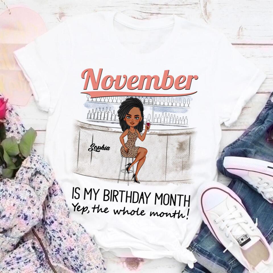 November Birthday Shirt, Custom Birthday Shirt, Queens are Born In November, November Birthday Shirts For Woman, November Birthday Gifts