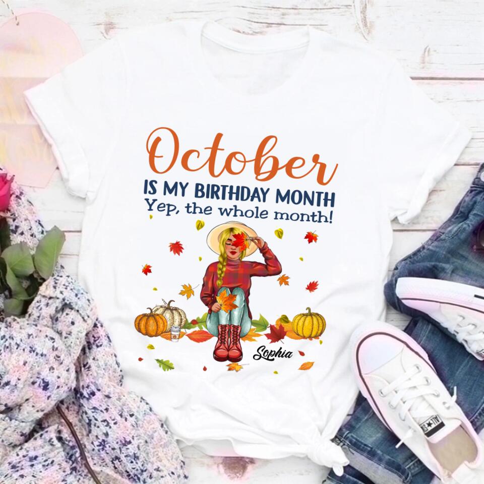 October Birthday Shirt, Custom Birthday Shirt, Queens are Born In October, October Birthday Shirts For Woman, October Birthday Gifts