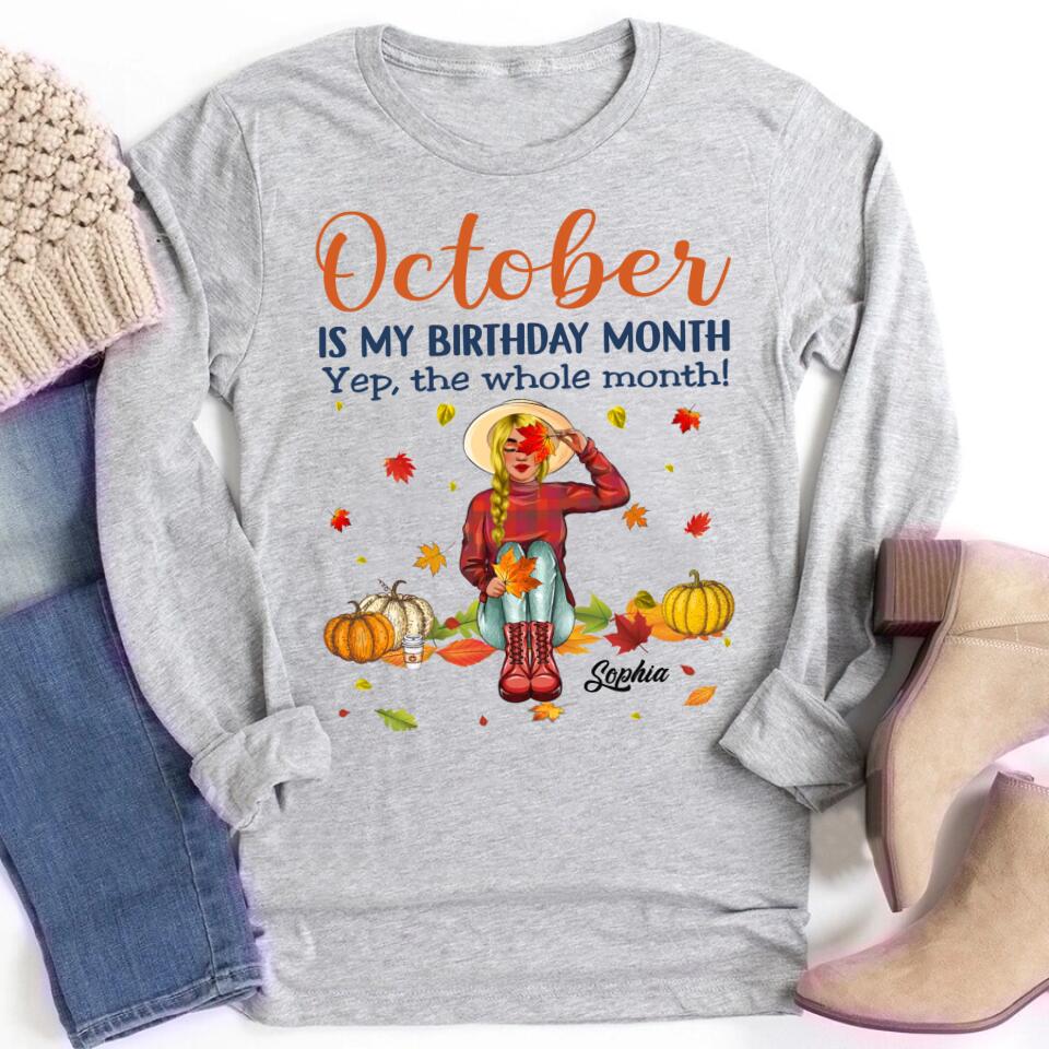 October Birthday Shirt, Custom Birthday Shirt, Queens are Born In October, October Birthday Shirts For Woman, October Birthday Gifts