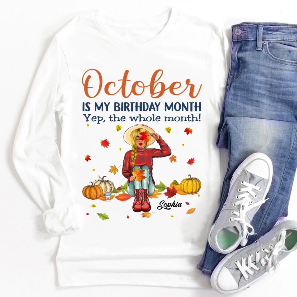 October Birthday Shirt, Custom Birthday Shirt, Queens are Born In October, October Birthday Shirts For Woman, October Birthday Gifts