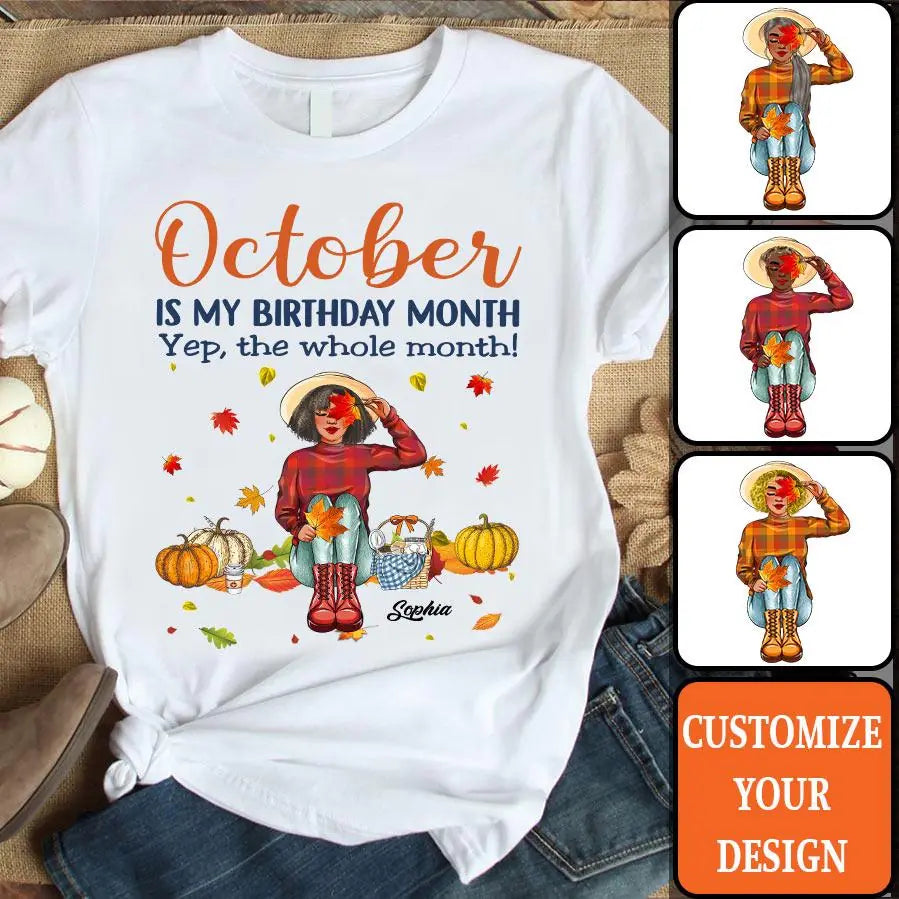 October Birthday Shirt, Custom Birthday Shirt, Queens are Born In October, October Birthday Shirts For Woman, October Birthday Gifts