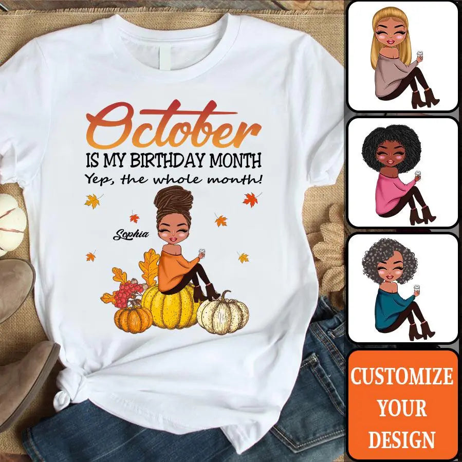 October Birthday Shirt, Custom Birthday Shirt, Queens are Born In October, October Birthday Shirts For Woman, October Birthday Gifts