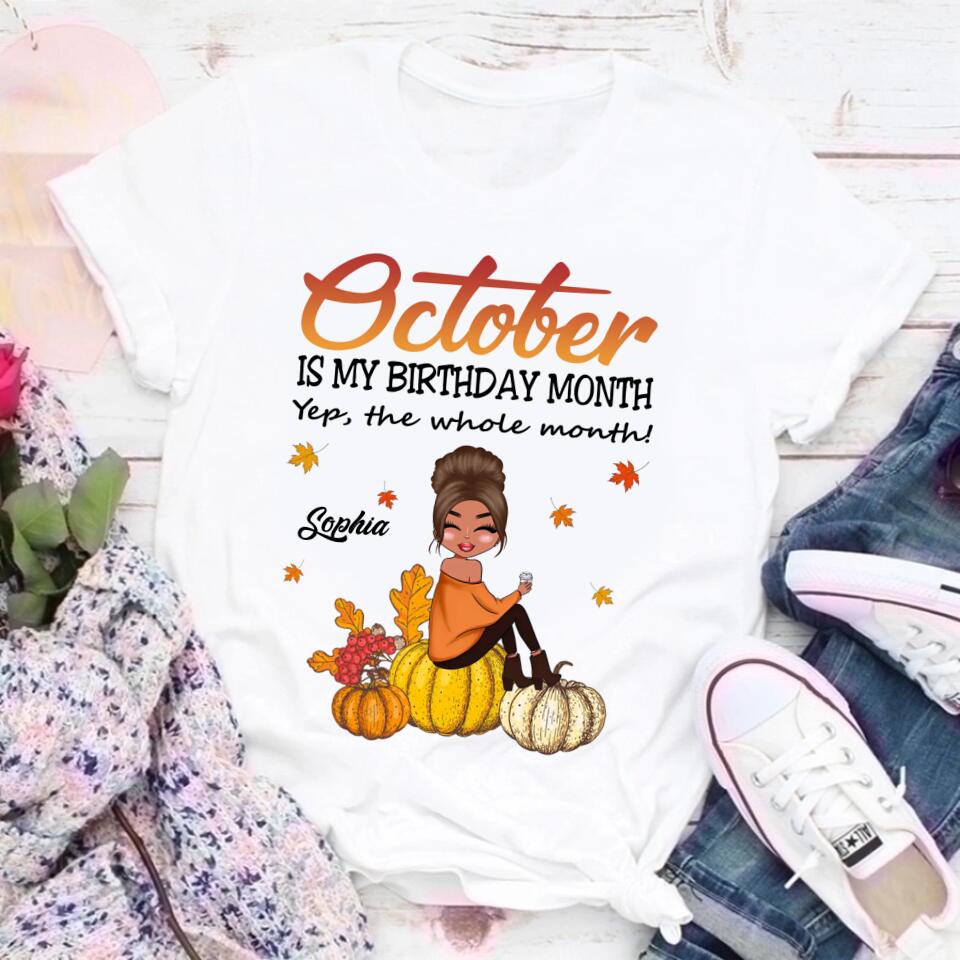 October Birthday Shirt, Custom Birthday Shirt, Queens are Born In October, October Birthday Shirts For Woman, October Birthday Gifts