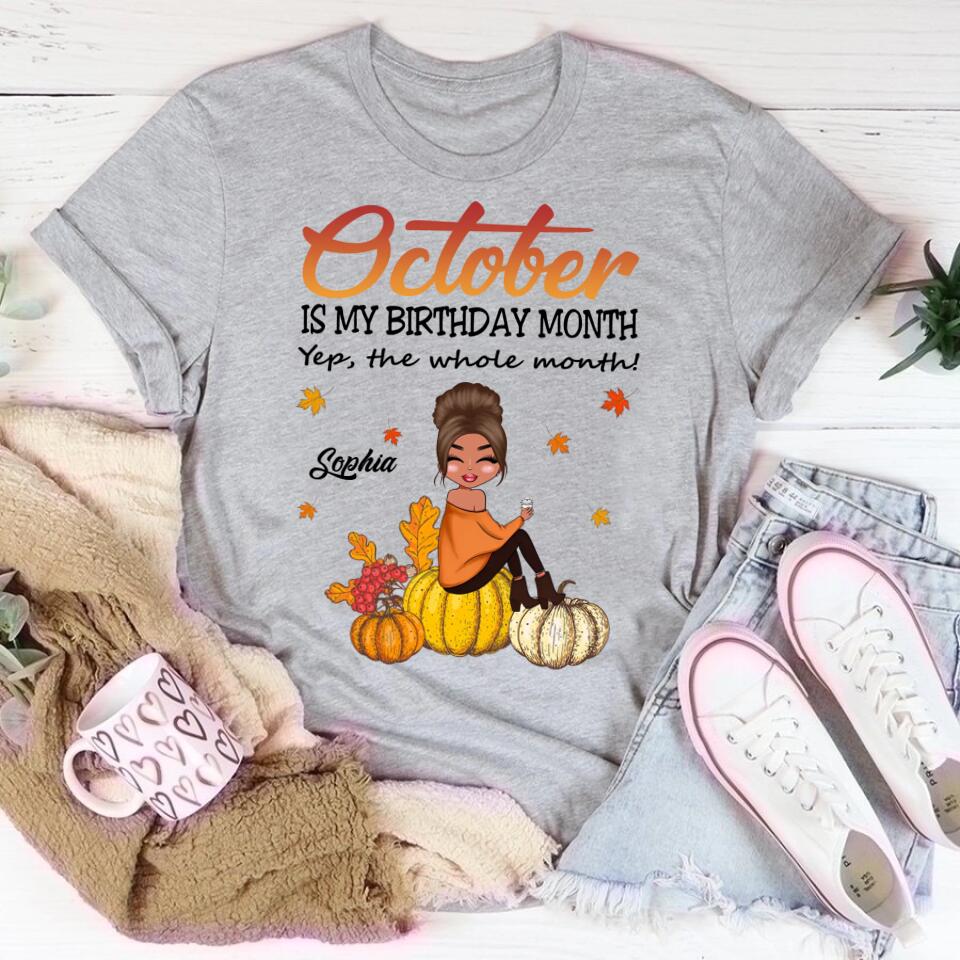 October Birthday Shirt, Custom Birthday Shirt, Queens are Born In October, October Birthday Shirts For Woman, October Birthday Gifts