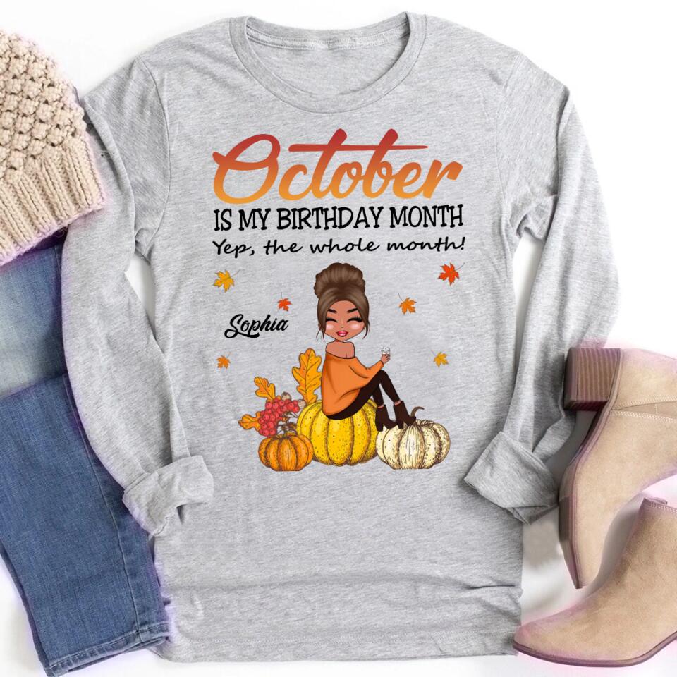 October Birthday Shirt, Custom Birthday Shirt, Queens are Born In October, October Birthday Shirts For Woman, October Birthday Gifts