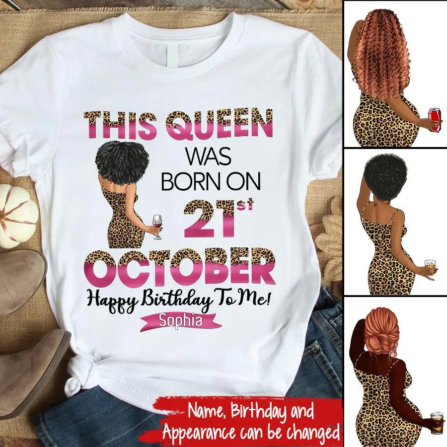 October Birthday Shirt, Custom Birthday Shirt, Queens are Born In October, October Birthday Shirts For Woman, October Birthday Gifts