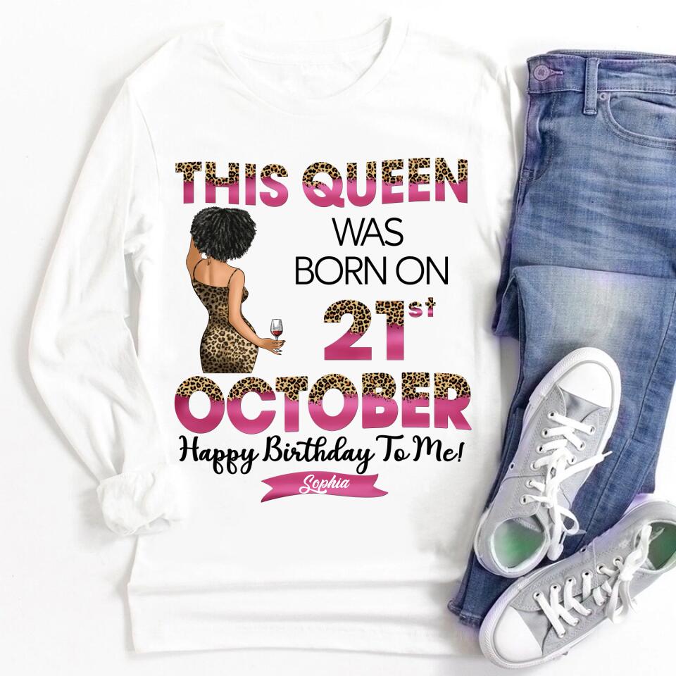 October Birthday Shirt, Custom Birthday Shirt, Queens are Born In October, October Birthday Shirts For Woman, October Birthday Gifts