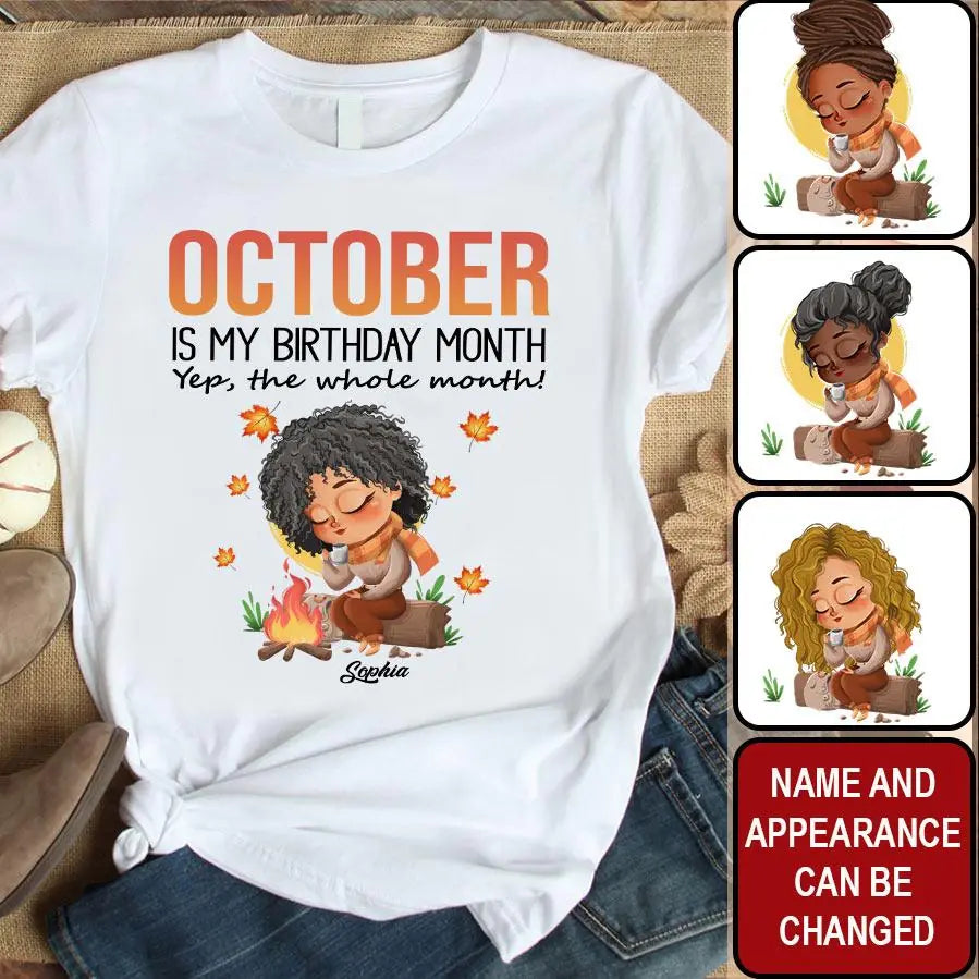 October Birthday Shirt, Custom Birthday Shirt, Queens are Born In October, October Birthday Shirts For Woman, October Birthday Gifts