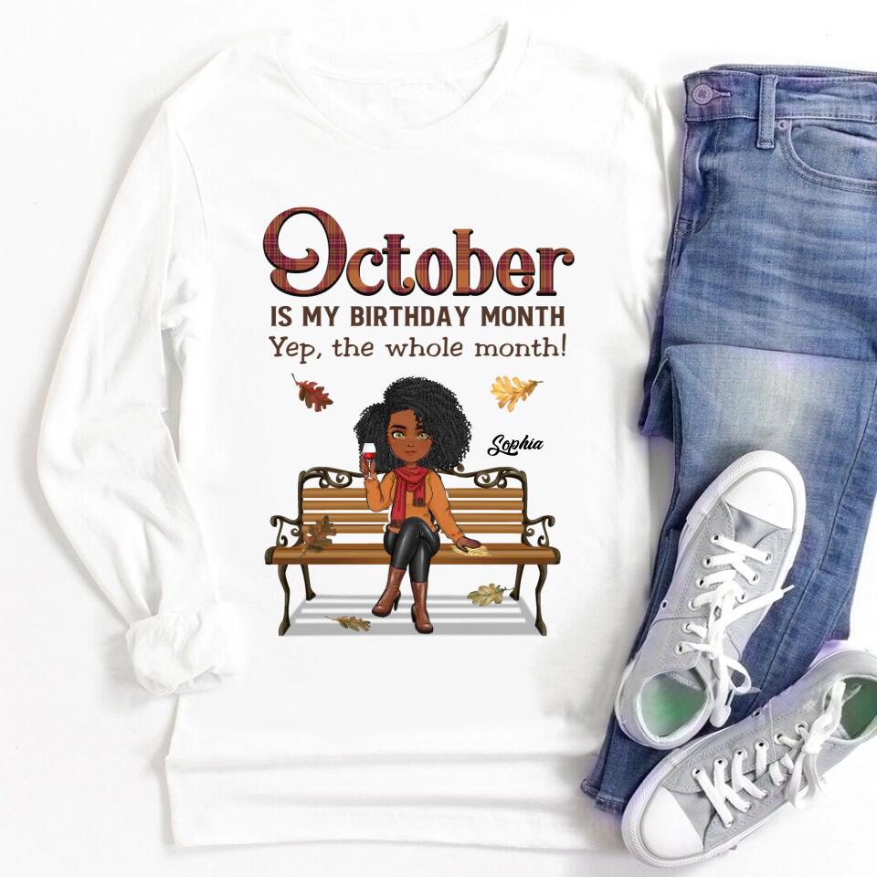 October Birthday Shirt, Custom Birthday Shirt, Queens are Born In October, October Birthday Shirts For Woman, October Birthday Gifts