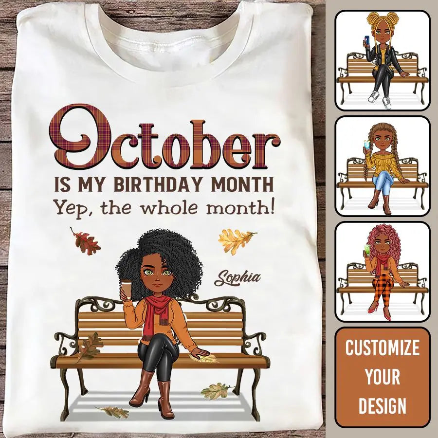 October Birthday Shirt, Custom Birthday Shirt, Queens are Born In October, October Birthday Shirts For Woman, October Birthday Gifts