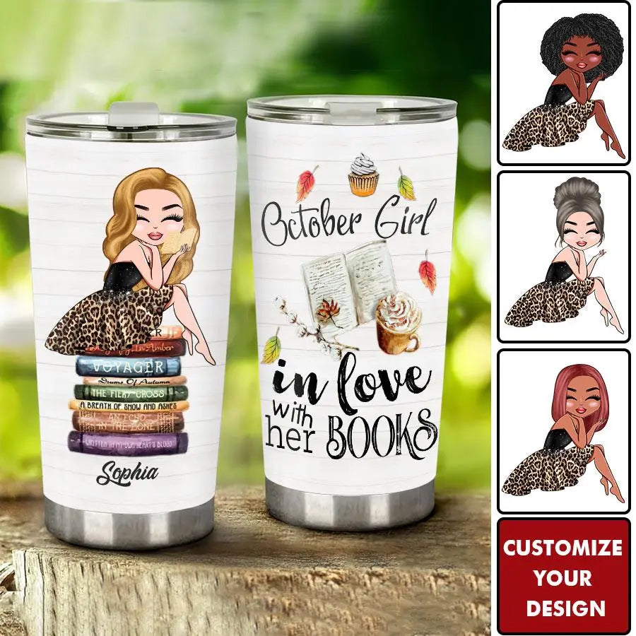Personalized Tumblers, Birthday Tumbler, Birthdays In October, October Birthday Gifts For Her, Tumbler 20oz Stainless Steel with Lid Cold & Hot Water Coffee