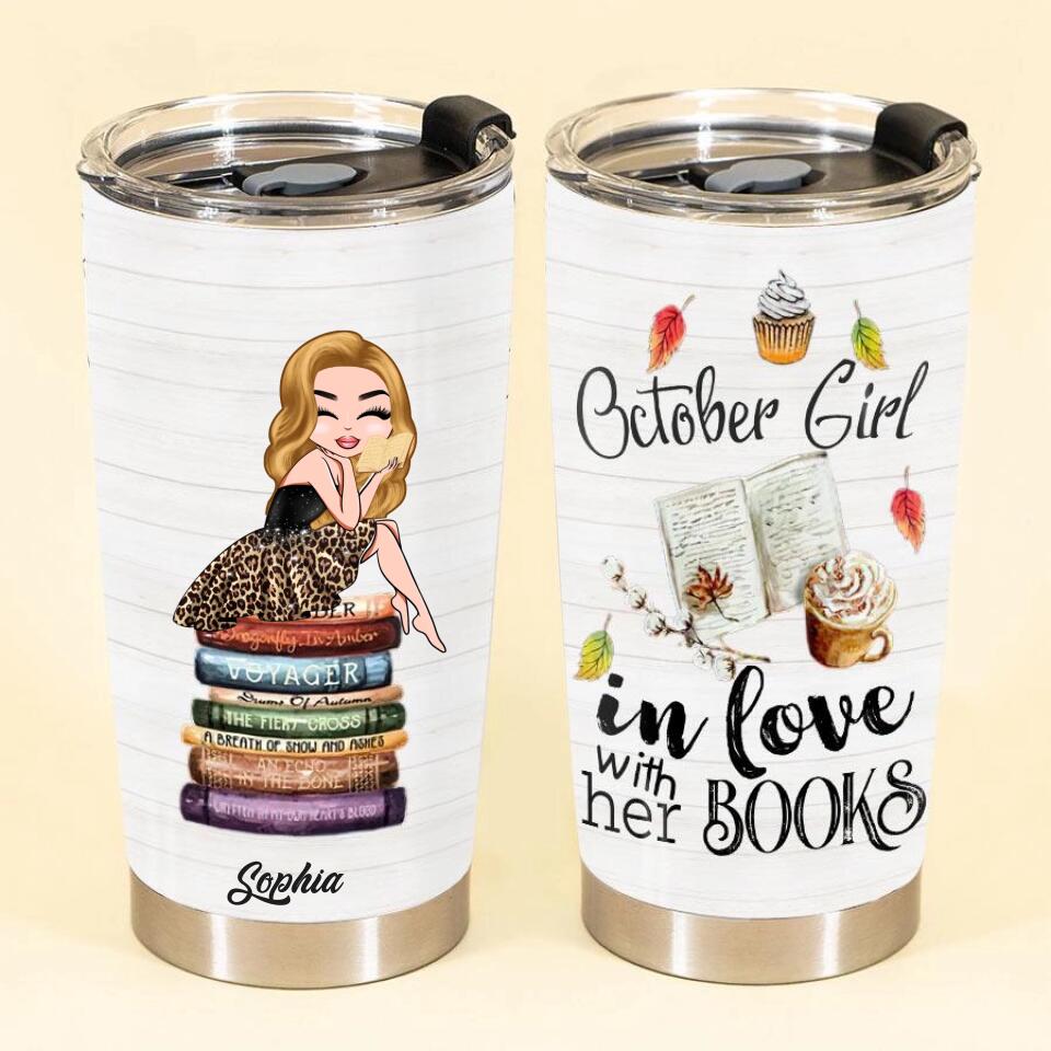 Personalized Tumblers, Birthday Tumbler, Birthdays In October, October Birthday Gifts For Her, Tumbler 20oz Stainless Steel with Lid Cold &amp; Hot Water Coffee
