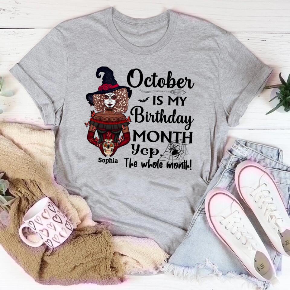 October Birthday Shirt, Custom Birthday Shirt, Queens are Born In October, October Birthday Shirts For Woman, October Birthday Gifts
