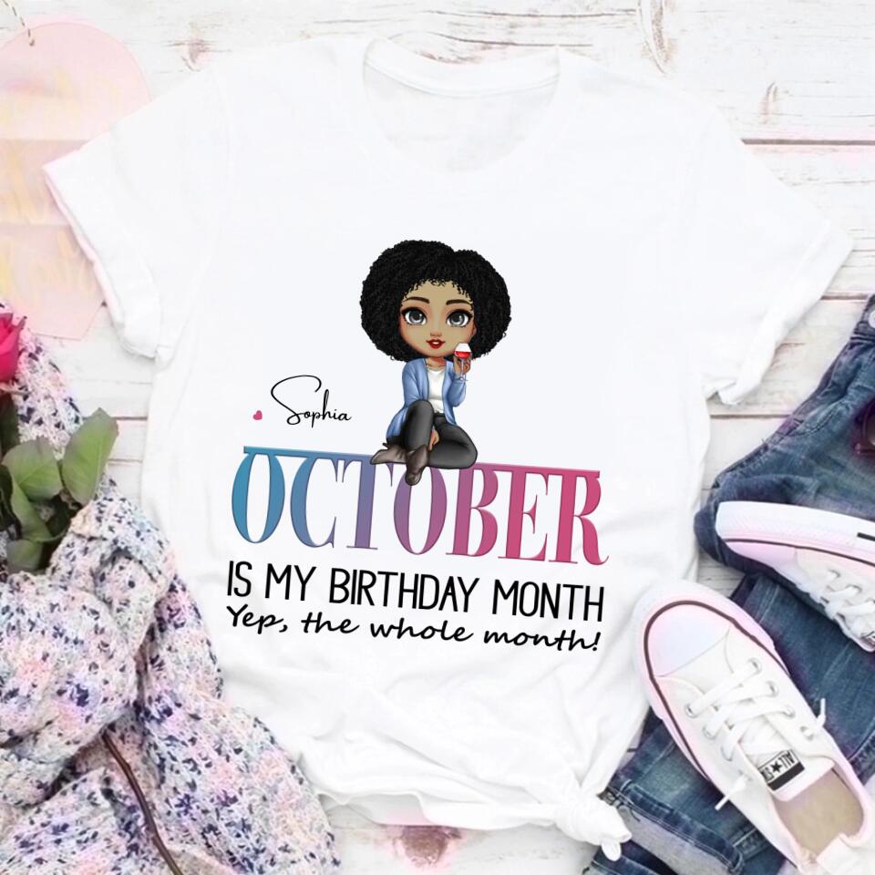 October Birthday Shirt, Custom Birthday Shirt, Queens are Born In October, October Birthday Shirts For Woman, October Birthday Gifts