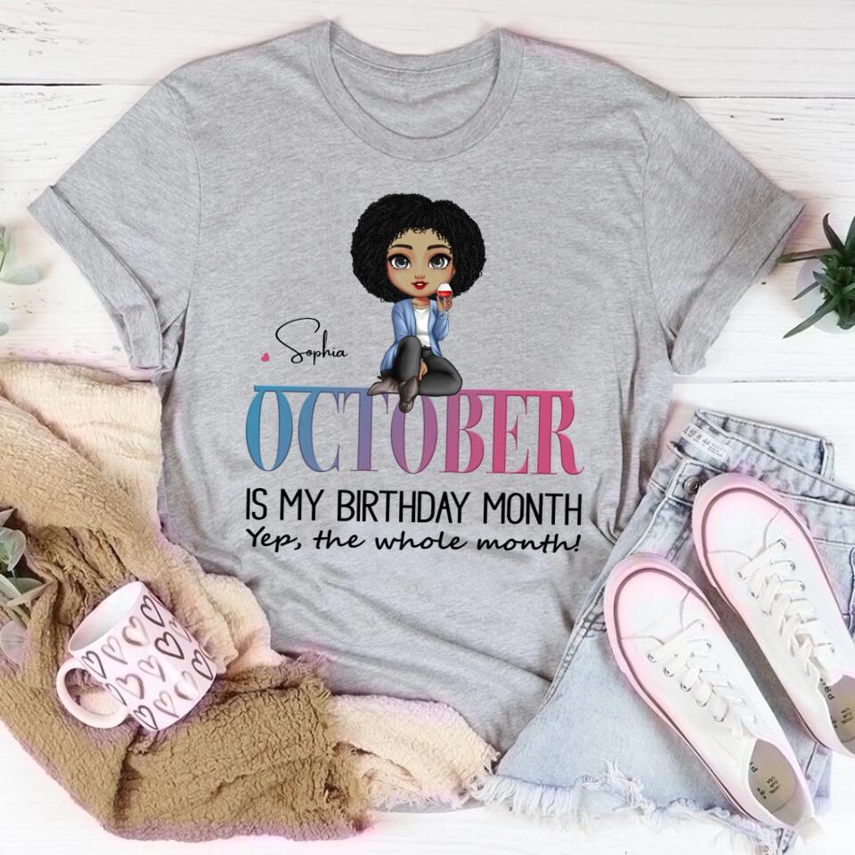 October Birthday Shirt, Custom Birthday Shirt, Queens are Born In October, October Birthday Shirts For Woman, October Birthday Gifts