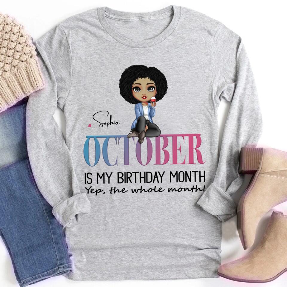 October Birthday Shirt, Custom Birthday Shirt, Queens are Born In October, October Birthday Shirts For Woman, October Birthday Gifts