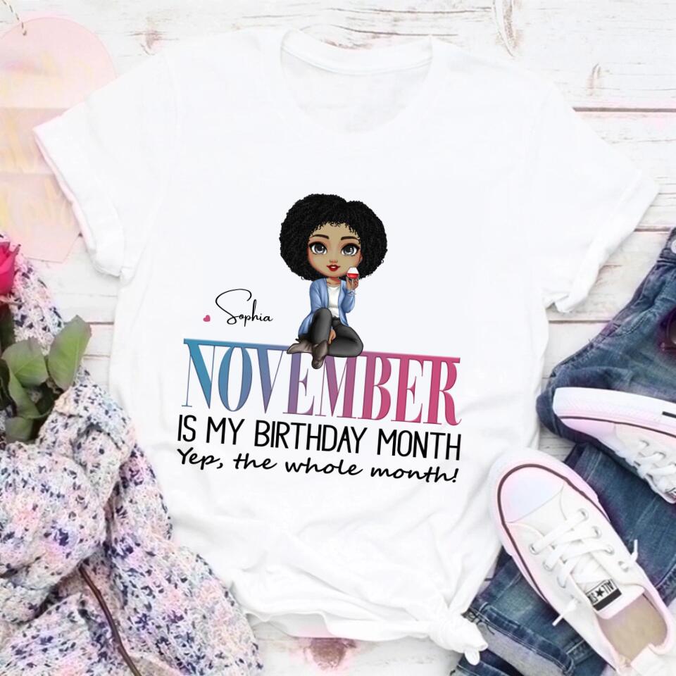 November Birthday Shirt, Custom Birthday Shirt, Queens are Born In November , November  Birthday Shirts For Woman, November Birthday Gifts