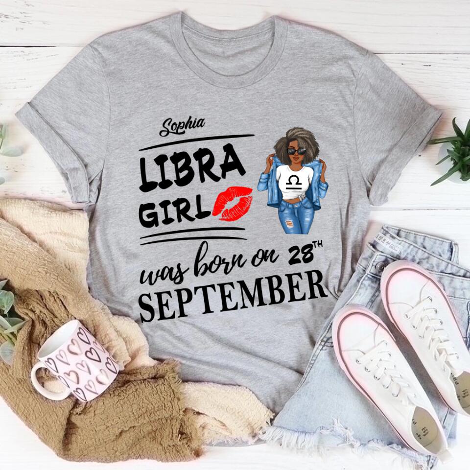 Custom Birthday Shirt, Libra Zodiac t shirt, Libra Birthday shirt, Libra t shirts for ladies, Libra queen t shirt, Libra Queen Birthday shirt