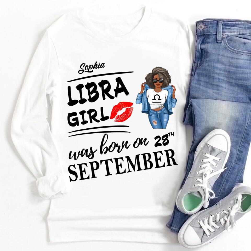 Custom Birthday Shirt, Libra Zodiac t shirt, Libra Birthday shirt, Libra t shirts for ladies, Libra queen t shirt, Libra Queen Birthday shirt