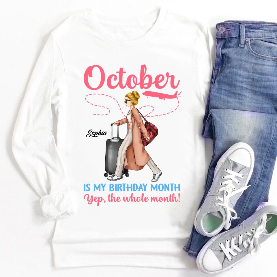 October Birthday Shirt, Custom Birthday Shirt, Queens are Born In October, October Birthday Shirts For Woman, October Birthday Gifts