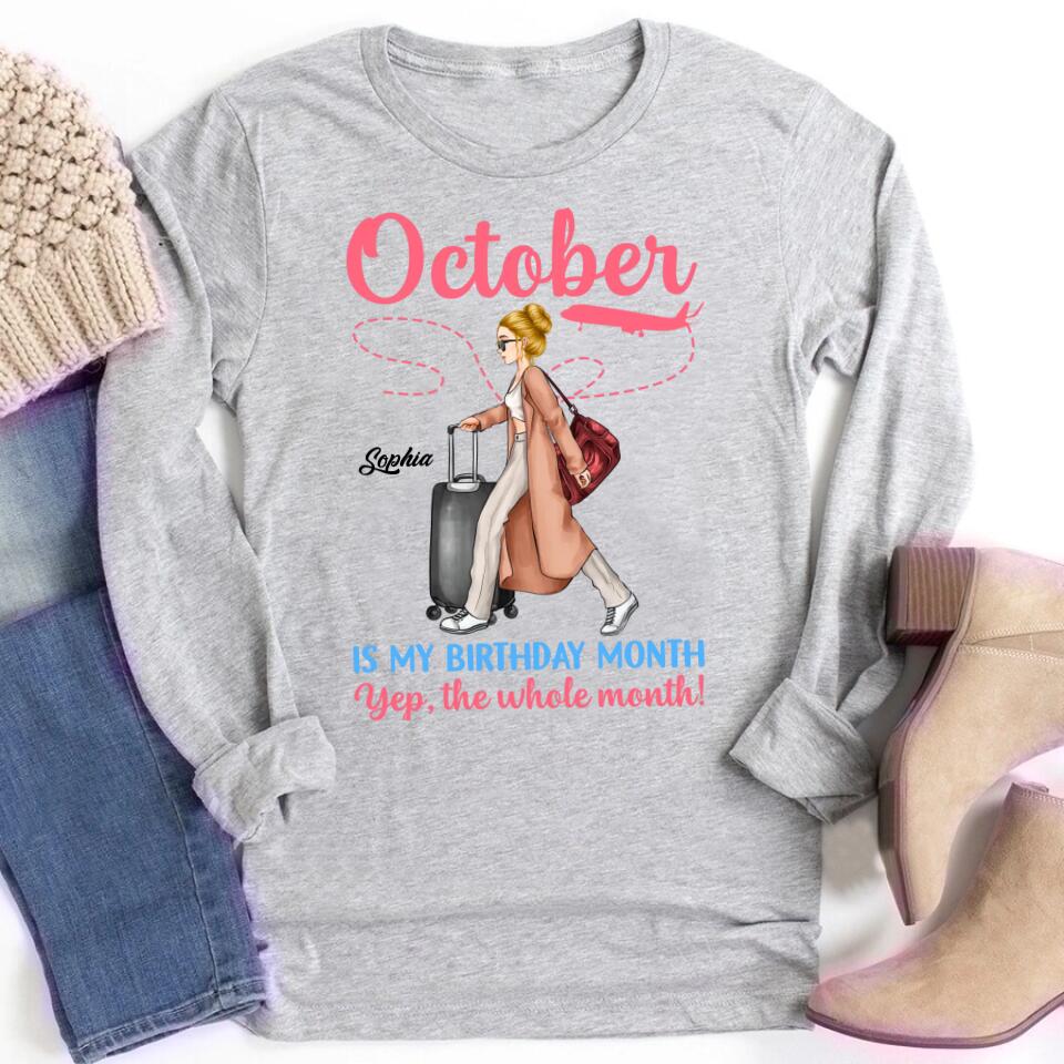 October Birthday Shirt, Custom Birthday Shirt, Queens are Born In October, October Birthday Shirts For Woman, October Birthday Gifts