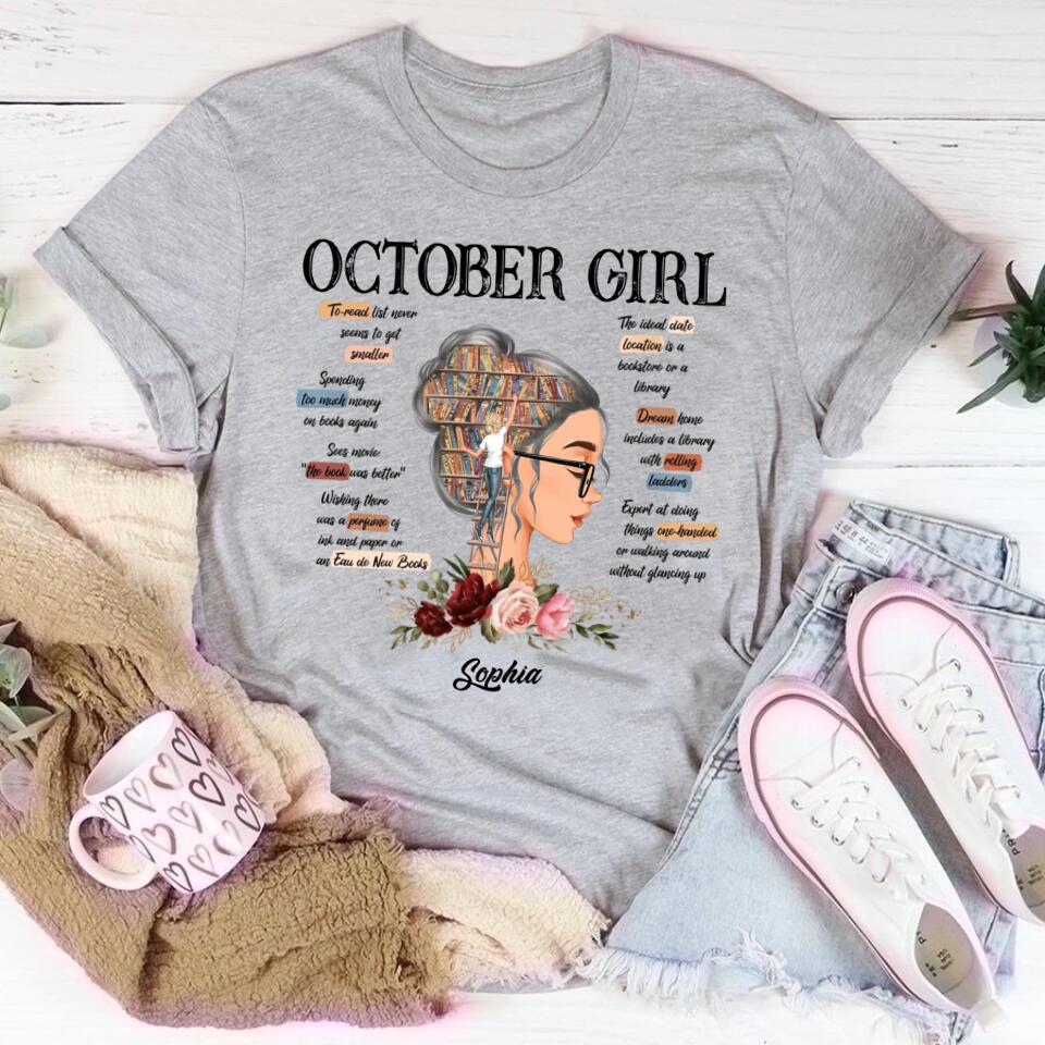October Birthday Shirt, Custom Birthday Shirt, Queens are Born In October, October Birthday Shirts For Woman, October Birthday Gifts
