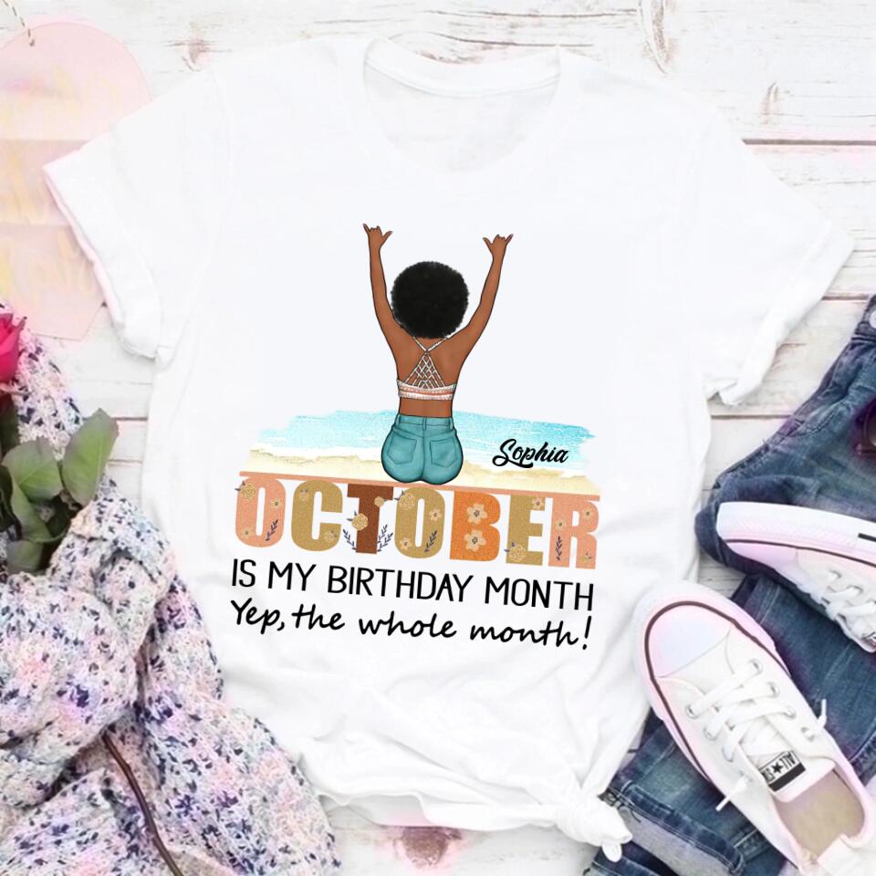 October Birthday Shirt, Custom Birthday Shirt, Queens are Born In October, October Birthday Shirts For Woman, October Birthday Gifts