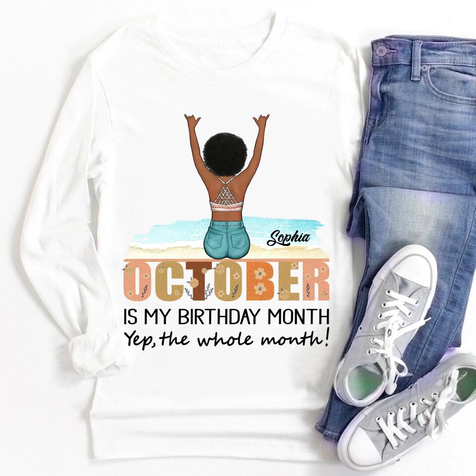 October Birthday Shirt, Custom Birthday Shirt, Queens are Born In October, October Birthday Shirts For Woman, October Birthday Gifts