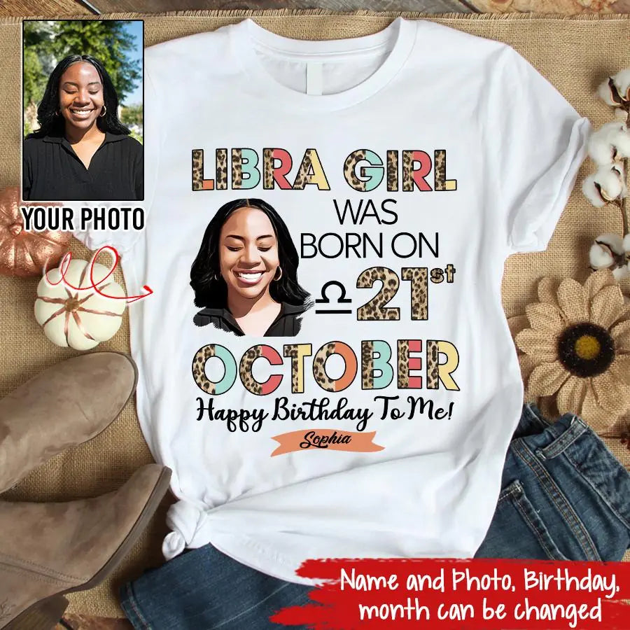 Custom Birthday Shirt, Libra Zodiac t shirt, Libra Birthday shirt, Libra t shirts for ladies, Libra queen t shirt, Libra Queen Birthday shirt