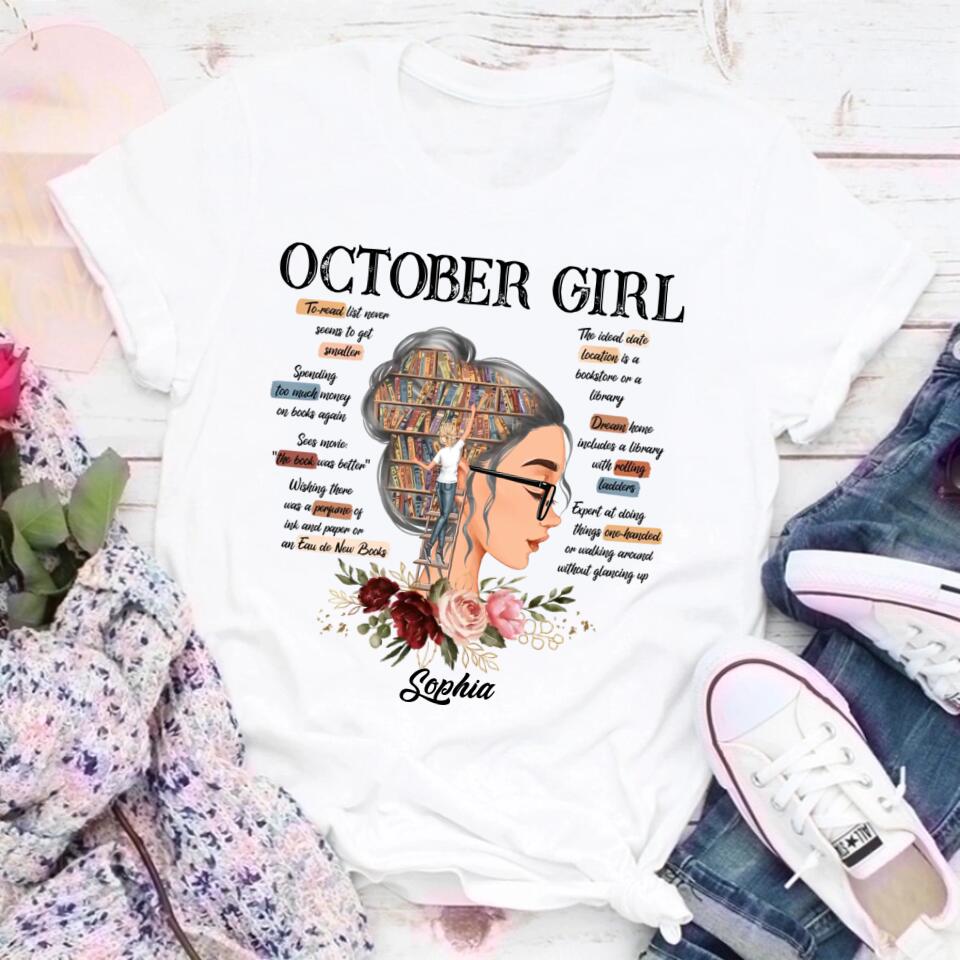 October Birthday Shirt, Custom Birthday Shirt, Queens are Born In October, October Birthday Shirts For Woman, October Birthday Gifts