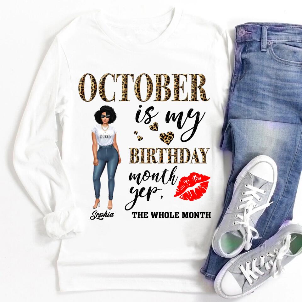 October Birthday Shirt, Custom Birthday Shirt, Queens are Born In October, October Birthday Shirts For Woman, October Birthday Gifts