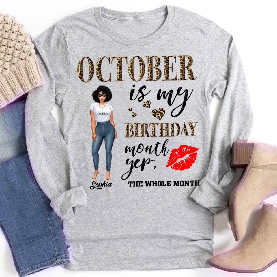 October Birthday Shirt, Custom Birthday Shirt, Queens are Born In October, October Birthday Shirts For Woman, October Birthday Gifts