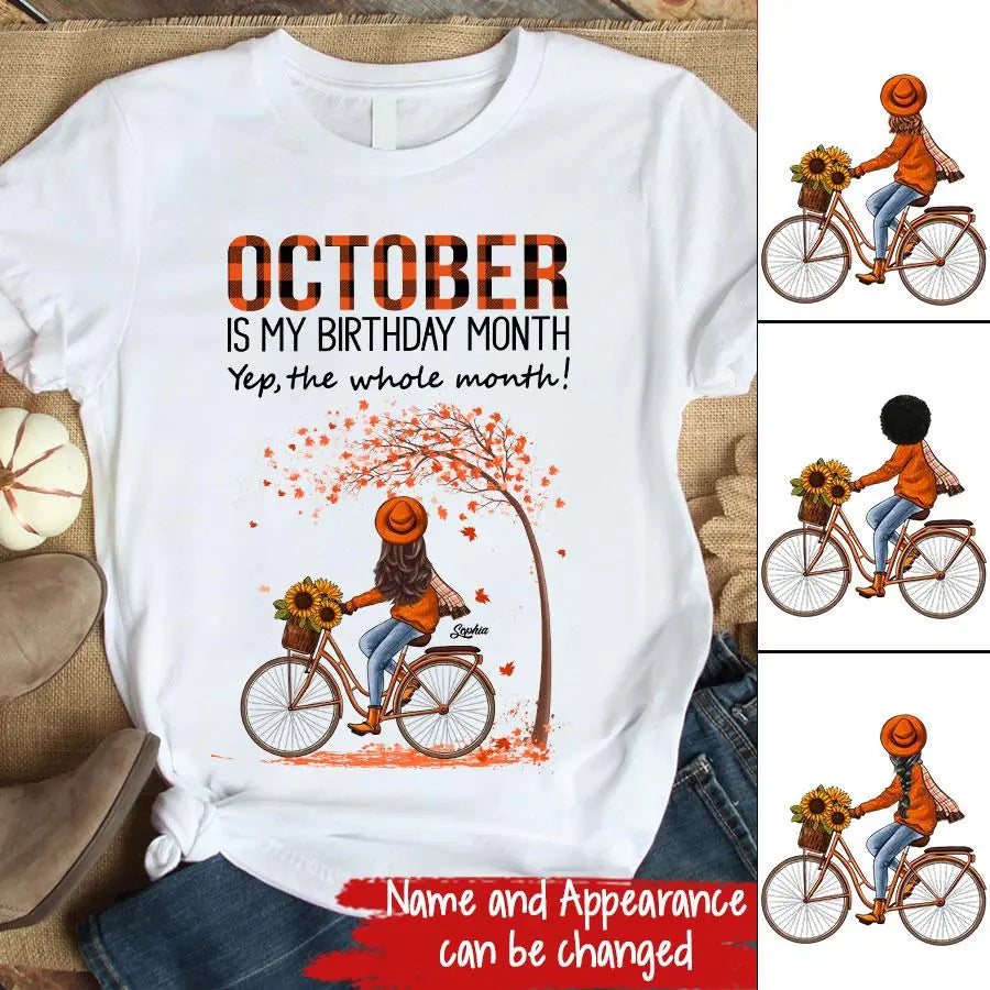 October Birthday Shirt, Custom Birthday Shirt, Queens are Born In October, October Birthday Shirts For Woman, October Birthday Gifts