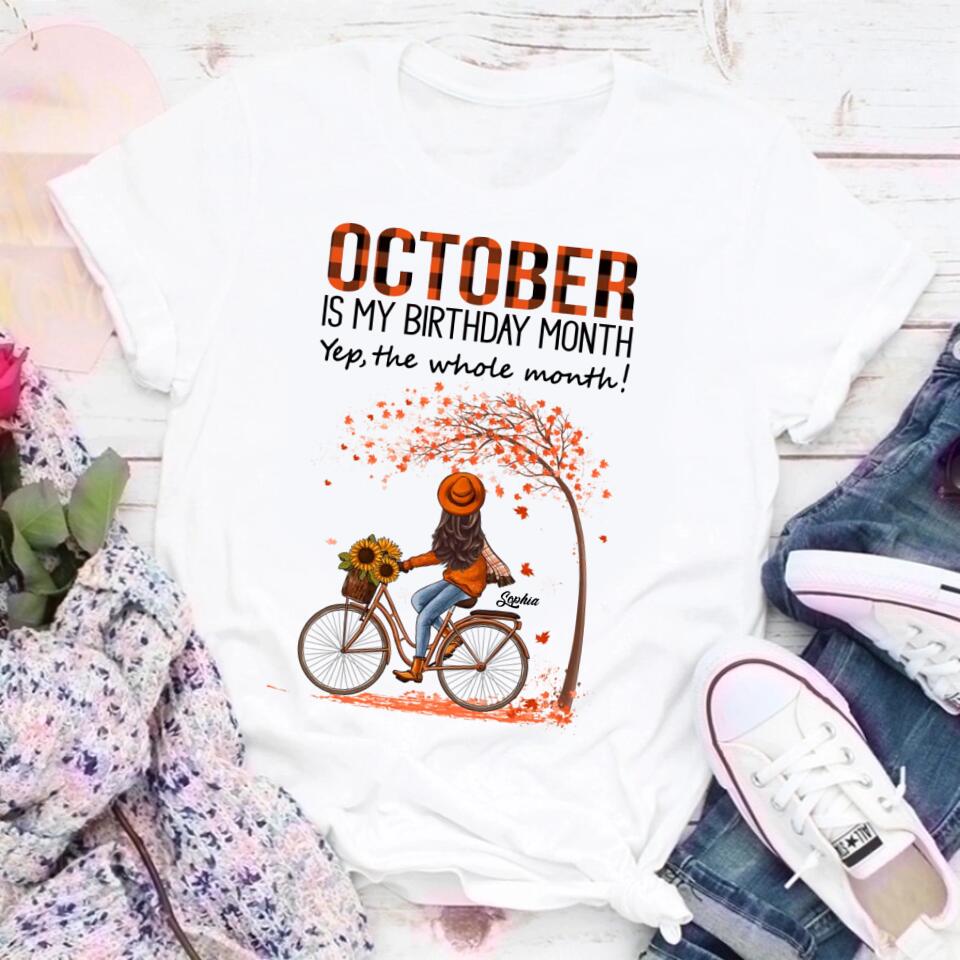 October Birthday Shirt, Custom Birthday Shirt, Queens are Born In October, October Birthday Shirts For Woman, October Birthday Gifts