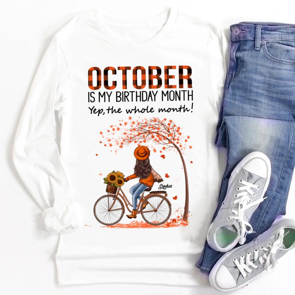 October Birthday Shirt, Custom Birthday Shirt, Queens are Born In October, October Birthday Shirts For Woman, October Birthday Gifts