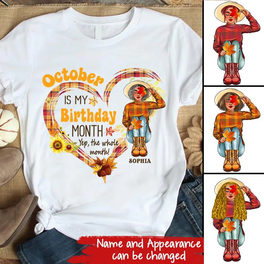 October Birthday Shirt, Custom Birthday Shirt, Queens are Born In October, October Birthday Shirts For Woman, October Birthday Gifts