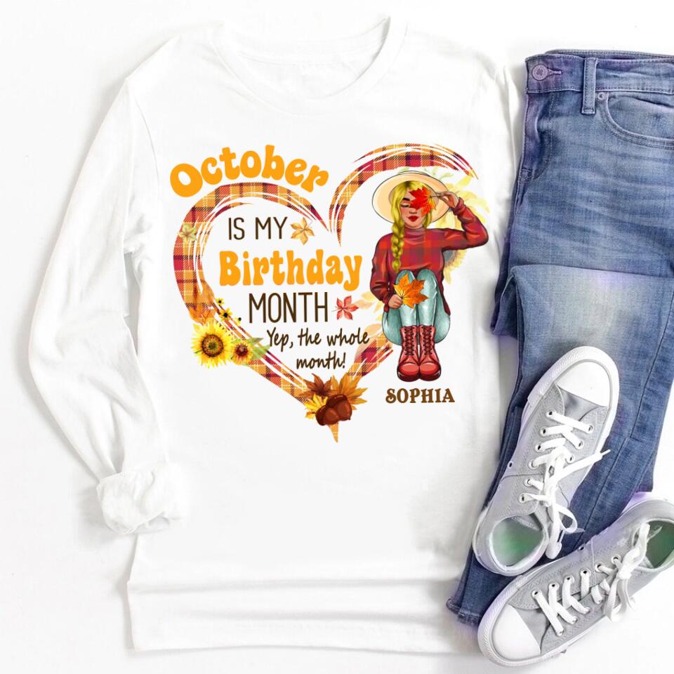 October Birthday Shirt, Custom Birthday Shirt, Queens are Born In October, October Birthday Shirts For Woman, October Birthday Gifts