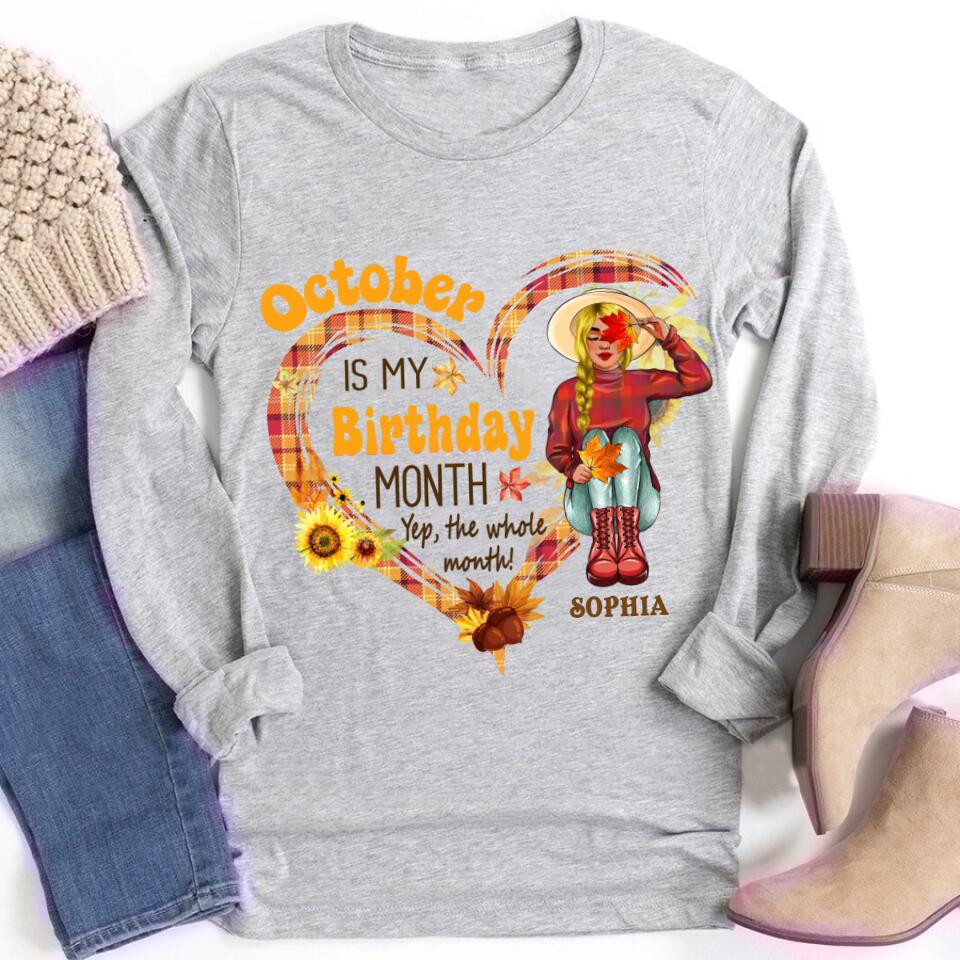 October Birthday Shirt, Custom Birthday Shirt, Queens are Born In October, October Birthday Shirts For Woman, October Birthday Gifts